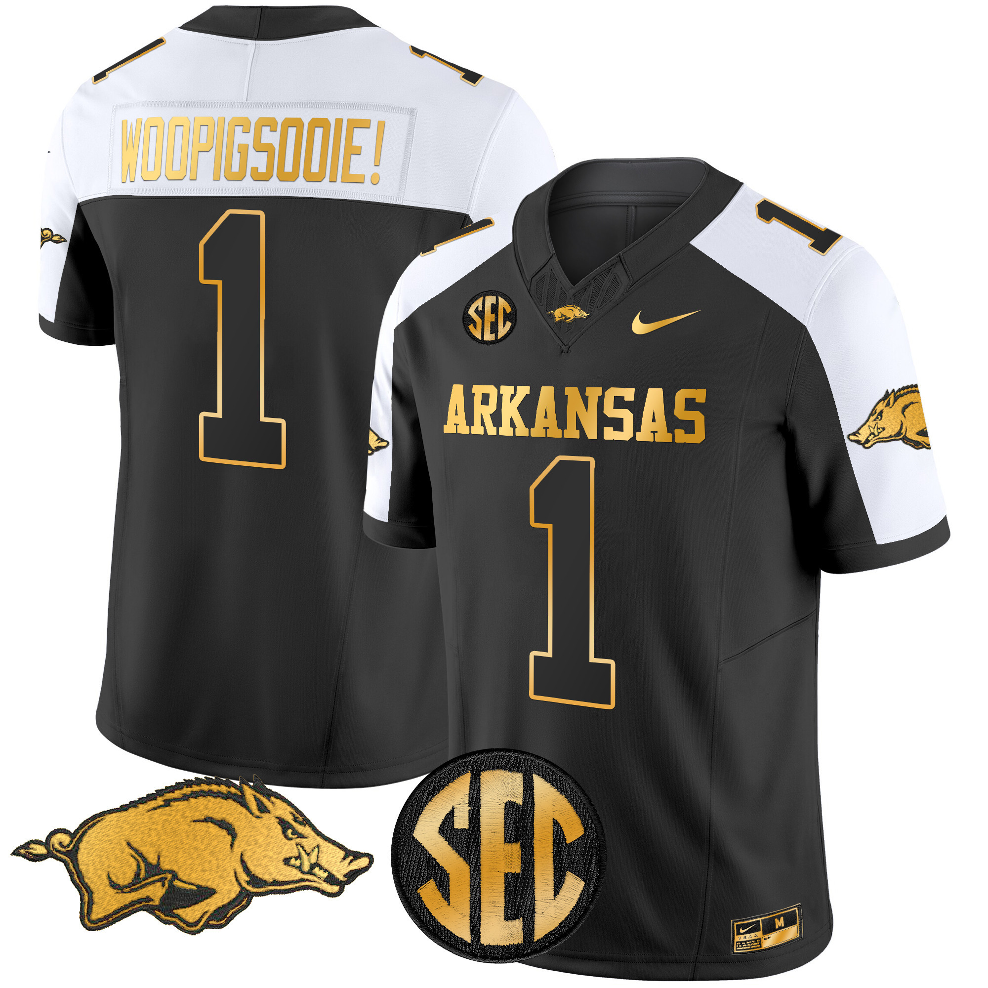 Arkansas Razorbacks Gold Vapor Limited Jersey - All Stitched #7 I2VBDGXV