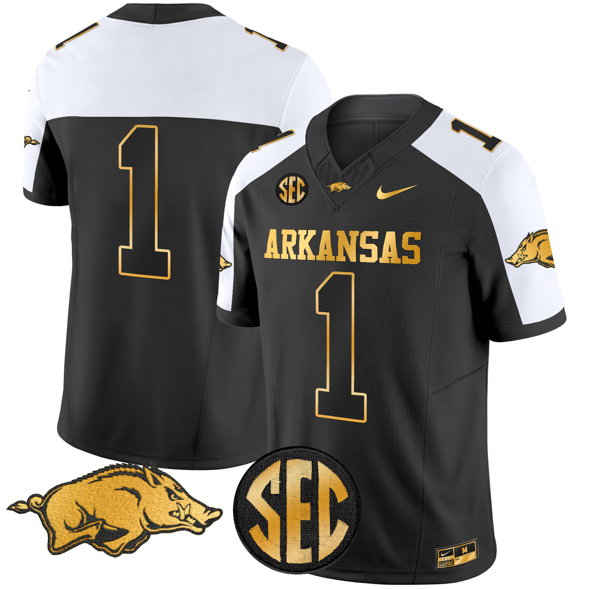 Arkansas Razorbacks Gold Vapor Limited Jersey - All Stitched #8 LMMYIGXV