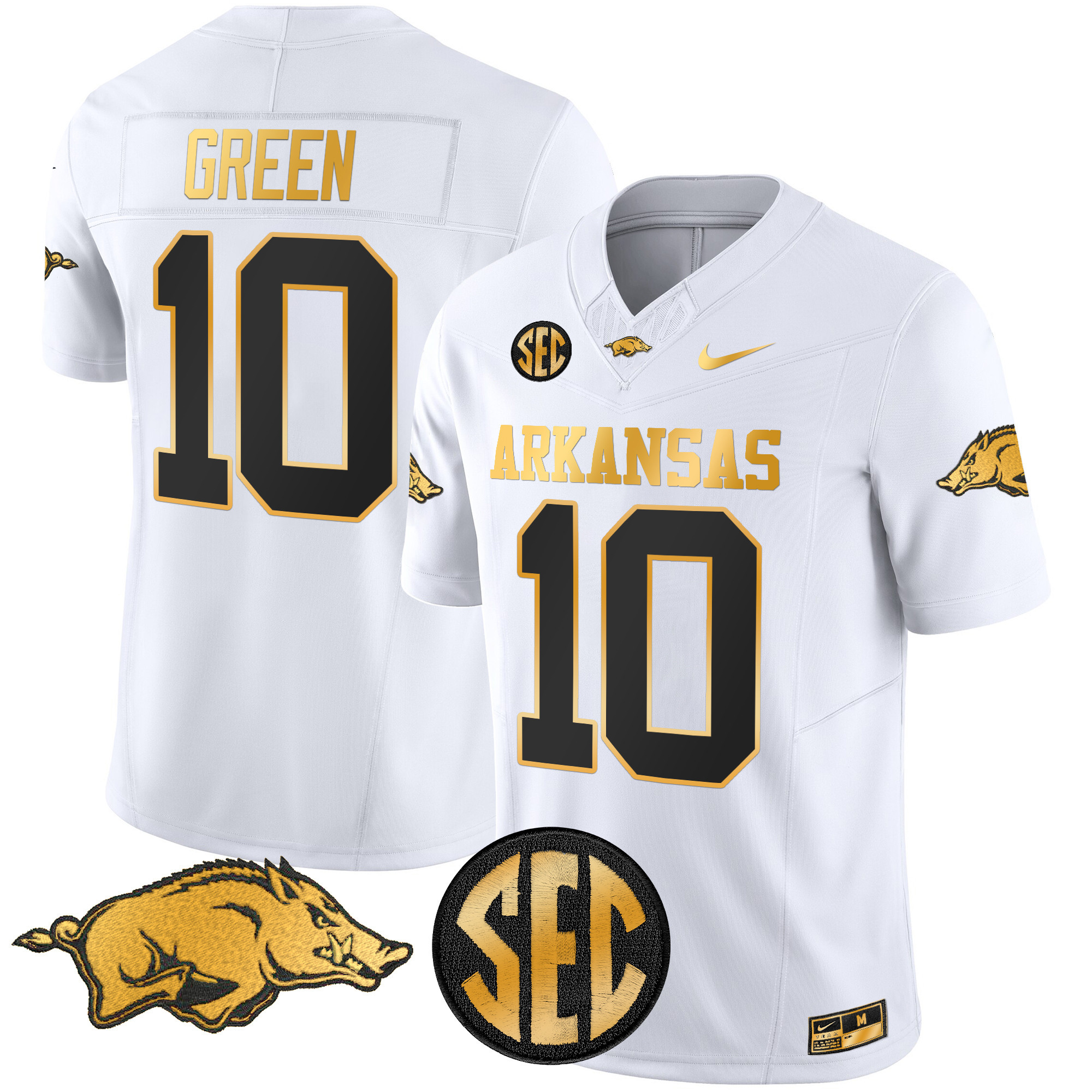 Arkansas Razorbacks Gold Vapor Limited Jersey - All Stitched #9 WN6KOGXV