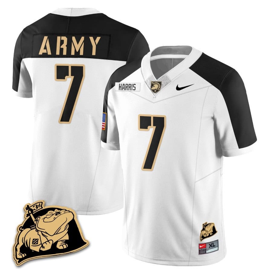 Army Black Knights Rocky The Bulldog Patch Jersey - All Stitched #13 HEIX7GXV