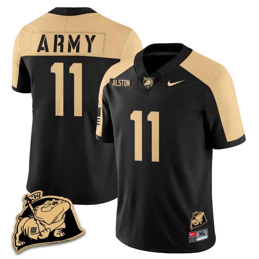 Army Black Knights Rocky The Bulldog Patch Jersey - All Stitched #19 YFIZTGXV