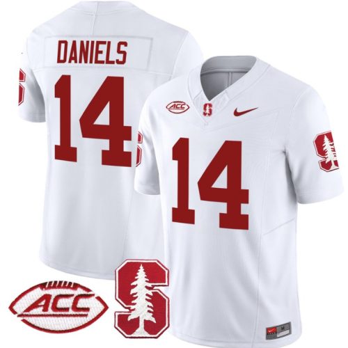 Ashton Daniels Jersey #14 Stanford Cardinal Vapor Limited College Football Stitched White CF5FGGXV