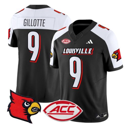 Ashton Gillotte Jersey #9 Louisville Cardinals Vapor Football Stitched Black Alternate NDFNMGXV