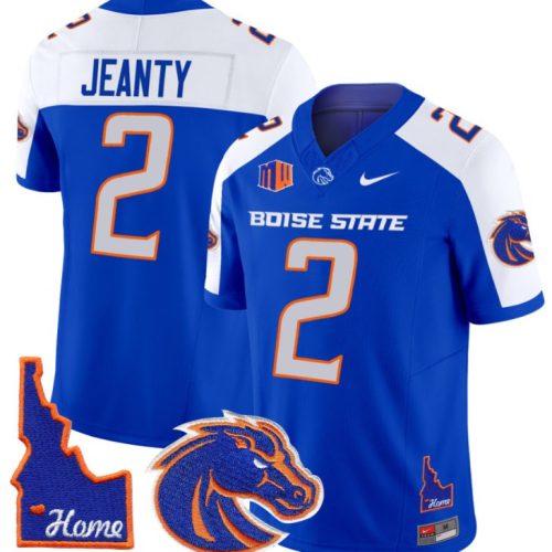Ashton Jeanty Jersey #2 Boise State Broncos Home Patch Vapor Football Royal Alternate EML5AGXV