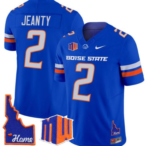 Ashton Jeanty Jersey #2 Boise State Broncos Home Patch Vapor Football Royal Q07NSGXV