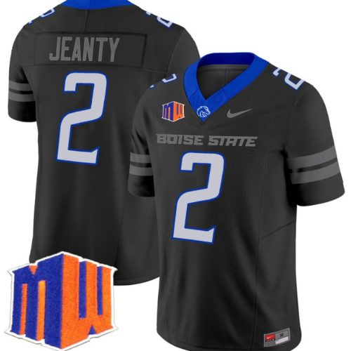 Ashton Jeanty Jersey #2 Boise State Broncos Vapor Limited College Football Stitched Black JGLAPGXV