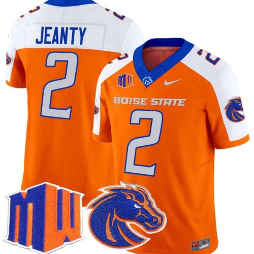 Ashton Jeanty Jersey #2 Boise State Broncos Vapor Limited College Football Stitched Orange Alternate 8IXDHGXV