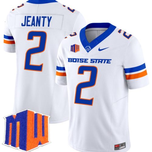 Ashton Jeanty Jersey #2 Boise State Broncos Vapor Limited College Football Stitched White FXSKMGXV