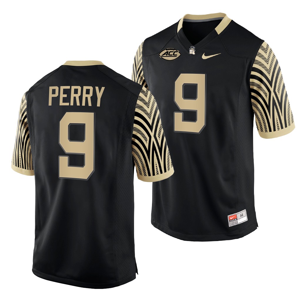 A.T. Perry Wake Forest Demon Deacons #9 Black Jersey 2022-23 College Uniform 8OCH1GXV