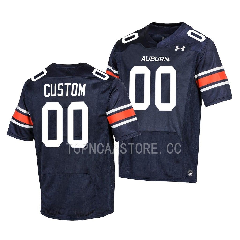 Auburn Tigers #00 Custom College Navy Jersey BIFFNGXV