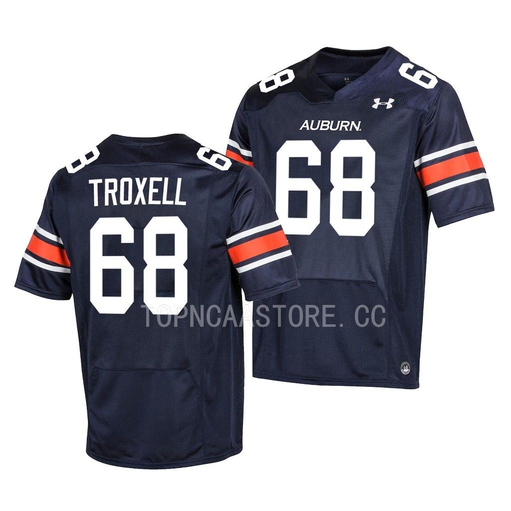 Auburn Tigers #68 Austin Troxell College Navy Jersey 2TPQYGXV