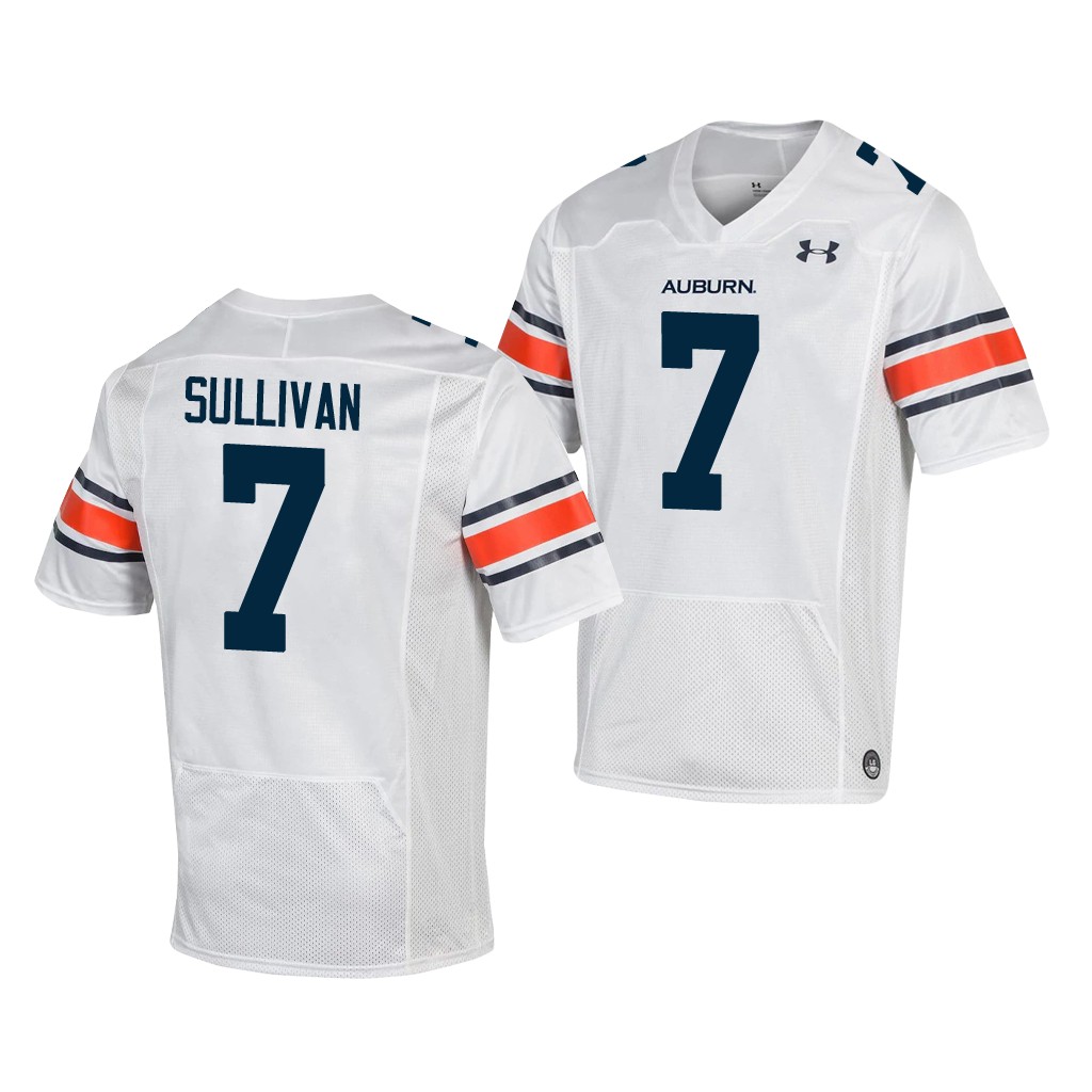 Auburn Tigers 7 Pat Sullivan White Jersey PHHDGGXV