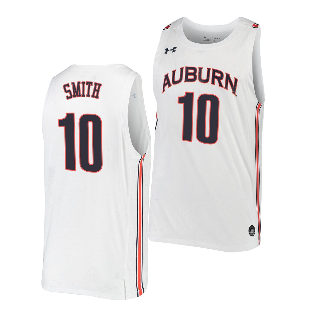 Auburn Tigers Jabari Smith Jr. #10 White Home Jersey Draft top prospect ATS2JGXV