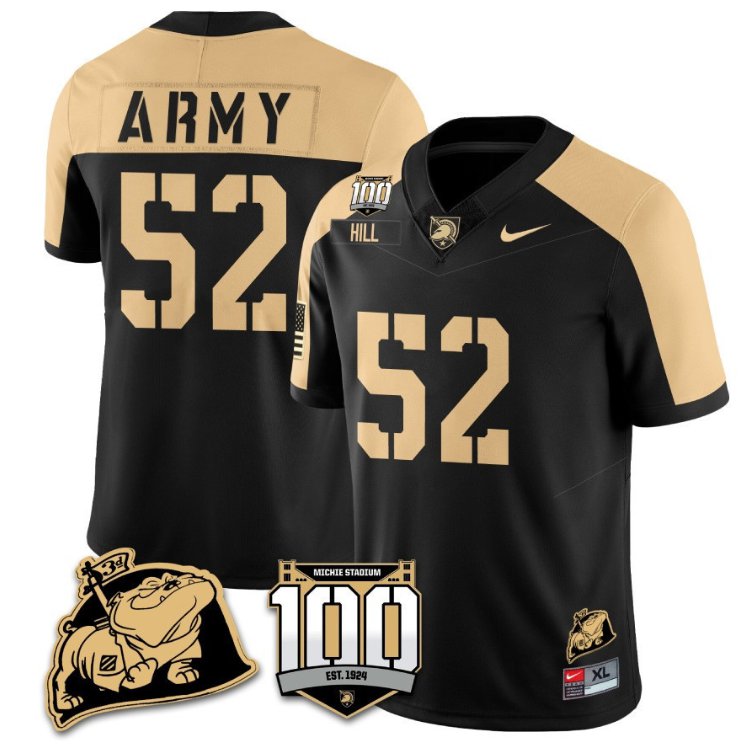 Austin Hill Jersey #52 Army Black Knights Vapor Limited College Football Stitched Black Alternate JFUDIGXV