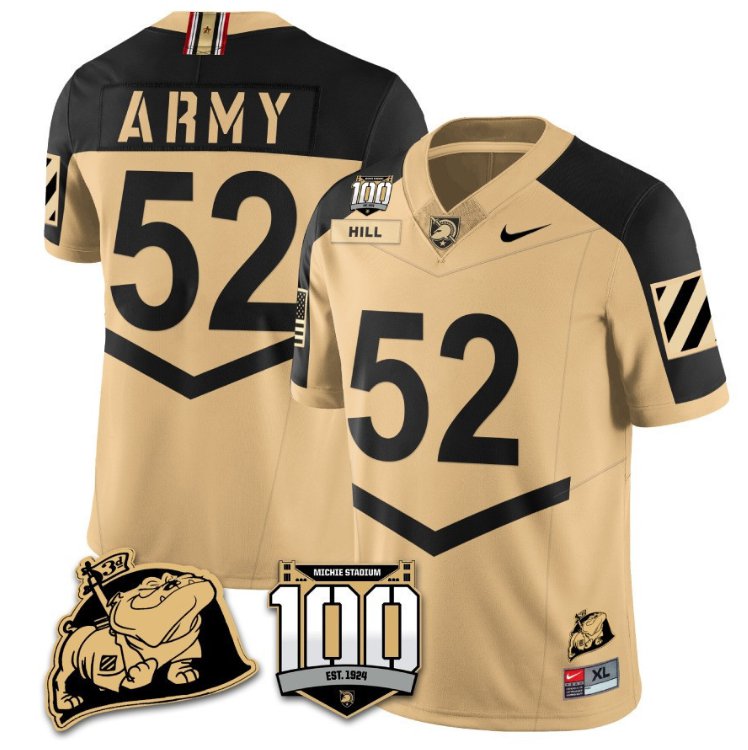 Austin Hill Jersey #52 Army Black Knights Vapor Limited College Football Stitched Gold Alternate 42SZLGXV