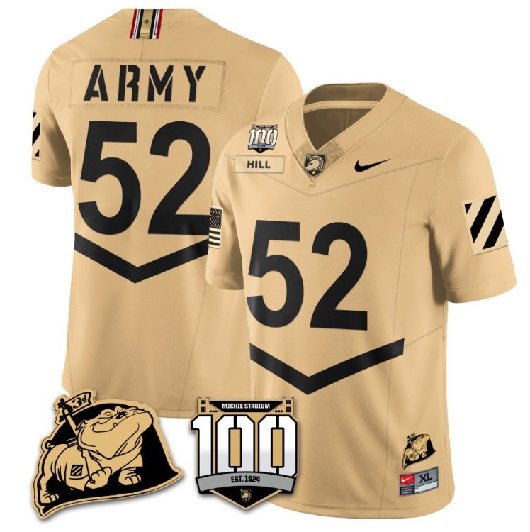 Austin Hill Jersey #52 Army Black Knights Vapor Limited College Football Stitched Gold QFV5OGXV