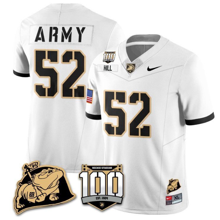 Austin Hill Jersey #52 Army Black Knights Vapor Limited College Football Stitched White Y5SA7GXV