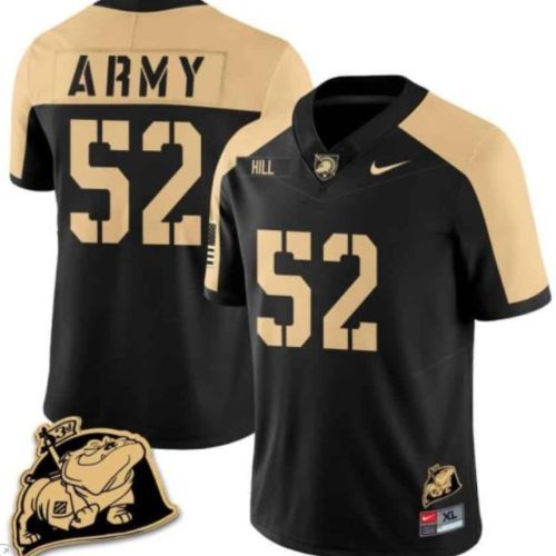 Austin Hill Jersey Army Black Knights Jersey Rocky The Bulldog Patch Vapor Football Black Alternate PMAXCGXV