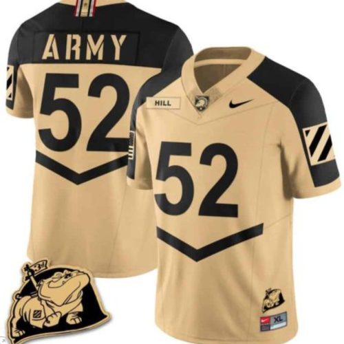 Austin Hill Jersey Army Black Knights Jersey Rocky The Bulldog Patch Vapor Football Gold Alternate 68VPWGXV