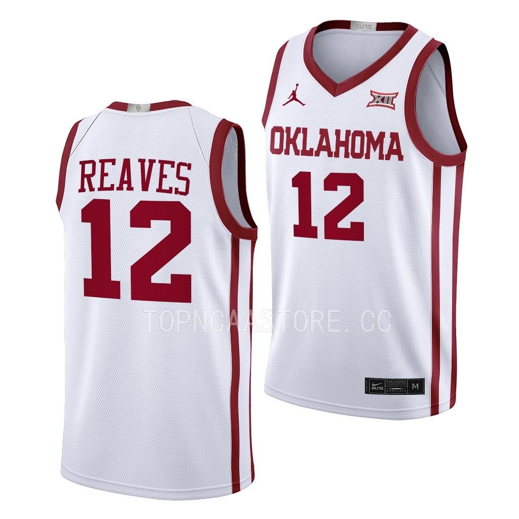 Austin Reaves Oklahoma Sooners #12 White Alumni Jersey Home VBV31GXV
