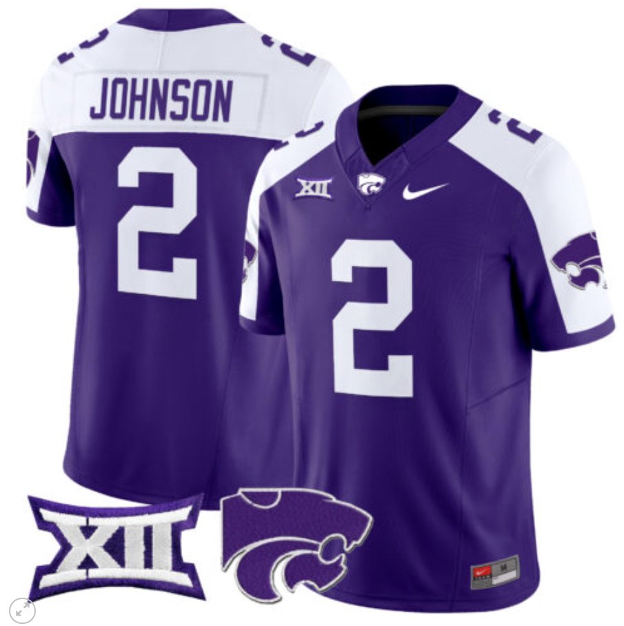 Avery Johnson Jersey #2 Kansas State Wildcats Vapor Limited Football Purple Alternate 6C2MLGXV