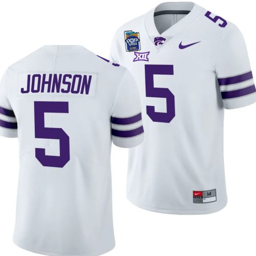 Avery Johnson Jersey #5 Kansas State Wildcats Pop-Tarts Bowl Football White I2NODGXV
