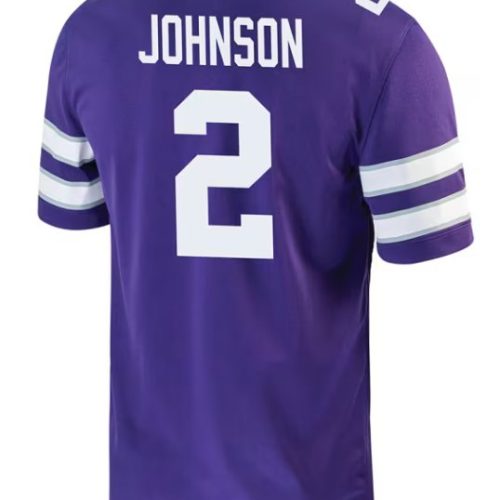 Avery Johnson Jersey Purple #2 Kansas State Wildcats Game College Football KFEIMGXV