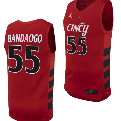 Aziz Bandaogo Jersey #55 Cincinnati Bearcats College Basketball -24 Red QXJ9IGXV