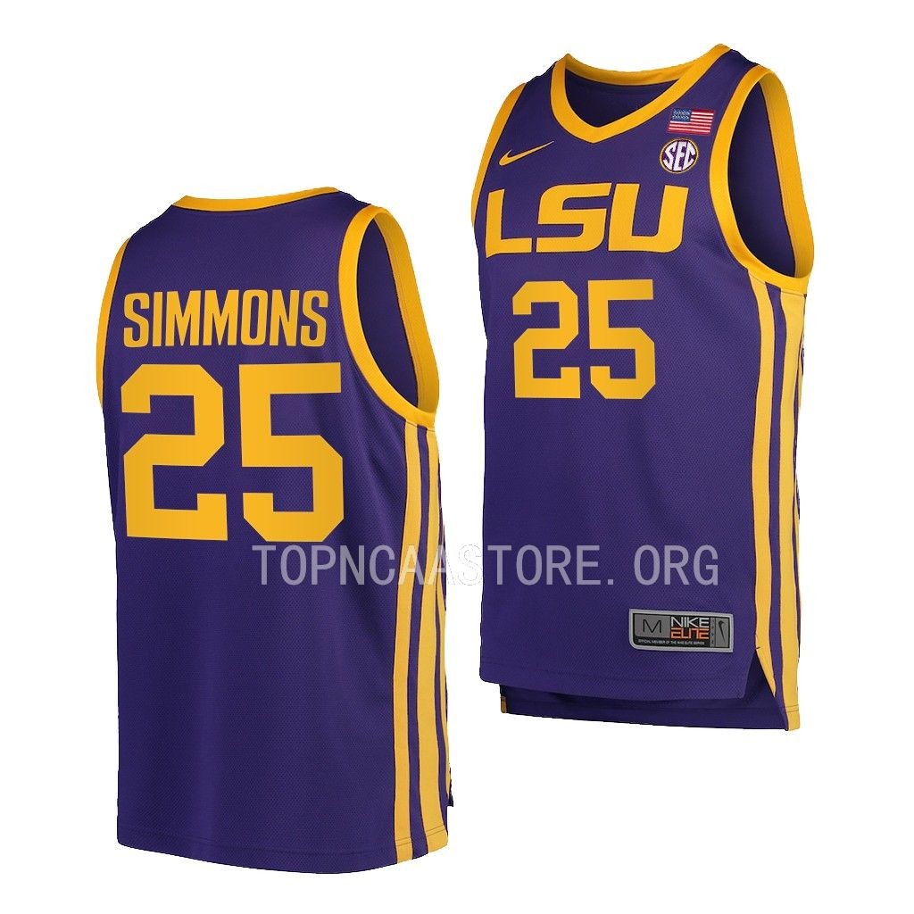 Ben Simmons LSU Tigers #25 Purple College Jersey 1U6EDGXV