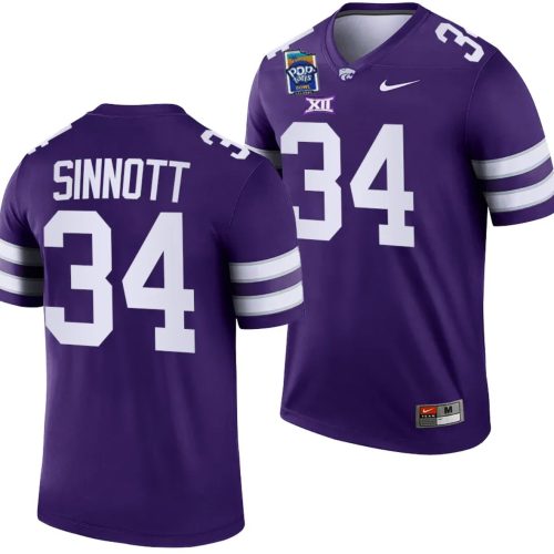 Ben Sinnott Jersey #34 Kansas State Wildcats Pop-Tarts Bowl Football Purple J8D4OGXV