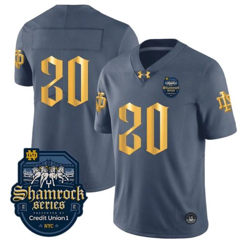 Benjamin Morrison Jersey #20 No Name Notre Dame Fighting Irish Shamrock Series Uniform Football YNYTEGXV