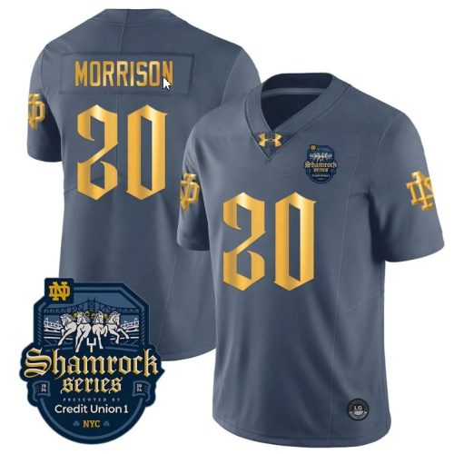 Benjamin Morrison Jersey With Name Notre Dame Fighting Irish Shamrock Series Uniform Football 00AOFGXV