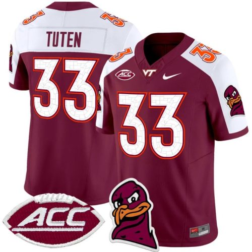 Bhayshul Tuten Jersey #33 Virginia Tech Hokies Vapor Limited College Football Maroon Alternate 8S2UZGXV