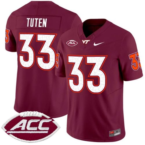 Bhayshul Tuten Jersey #33 Virginia Tech Hokies Vapor Limited College Football Maroon HWUCAGXV