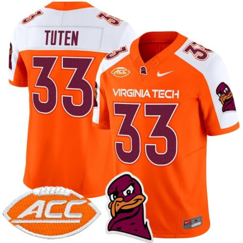Bhayshul Tuten Jersey #33 Virginia Tech Hokies Vapor Limited College Football Orange Alternate ILYSMGXV