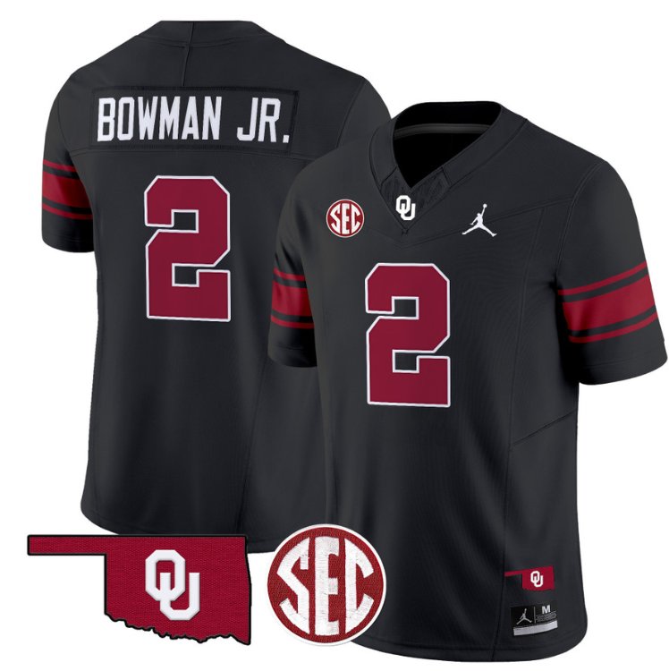 Billy Bowman Jr Jersey #2 Oklahoma Sooners Football Throwback Vapor Limited Stitched Black D39SBGXV
