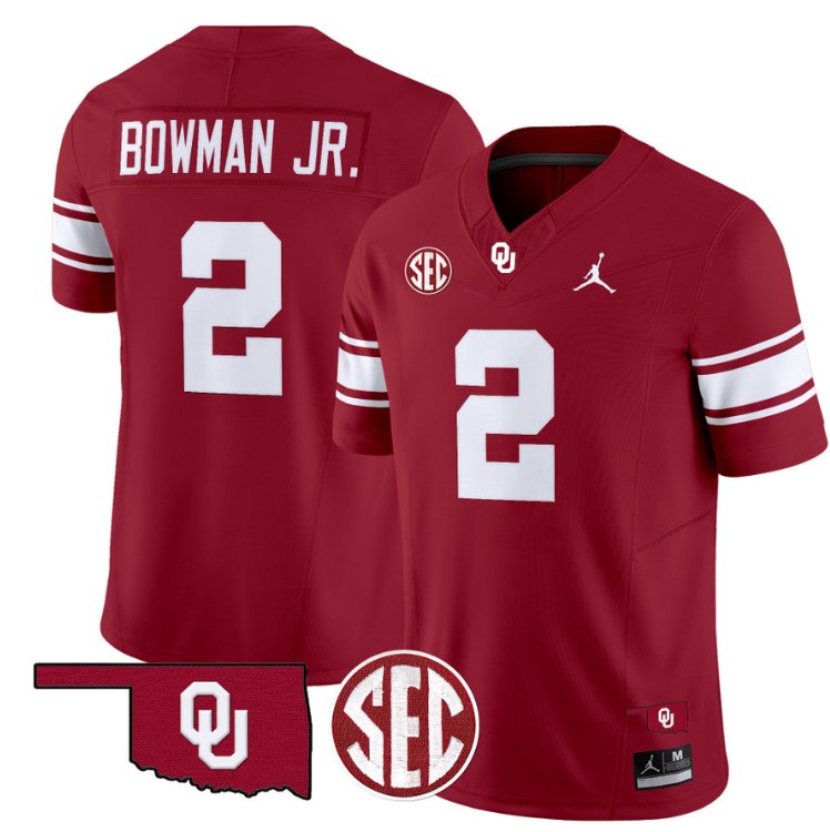 Billy Bowman Jr Jersey #2 Oklahoma Sooners Football Throwback Vapor Limited Stitched Crimson RODV9GXV