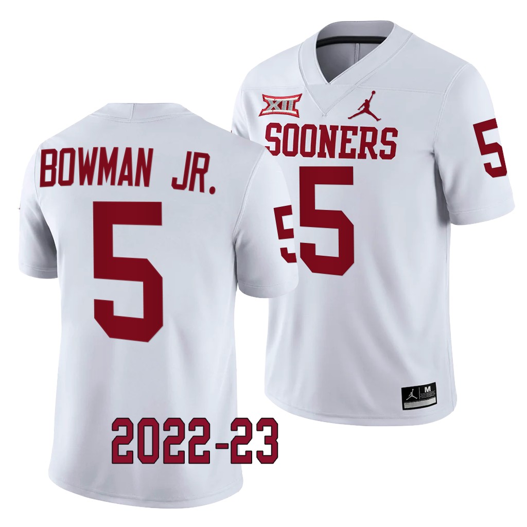 Billy Bowman Jr. Oklahoma Sooners 2022-23 College Game Jersey White #5 Uniform RSQN8GXV