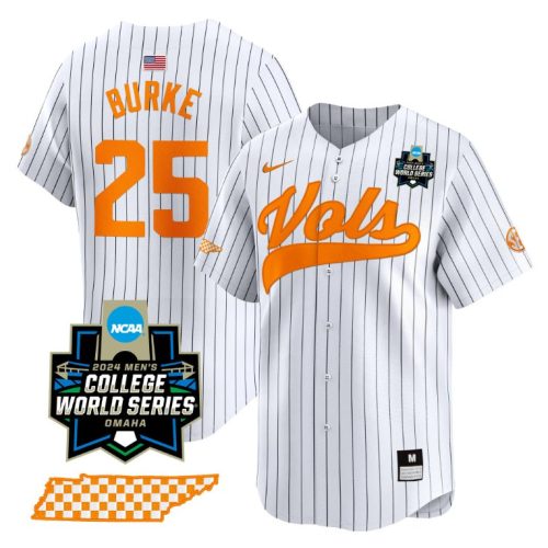 Blake Burke Jersey #25 Tennessee Volunteers College World Series Baseball Stitched Pinstripe FYM1BGXV
