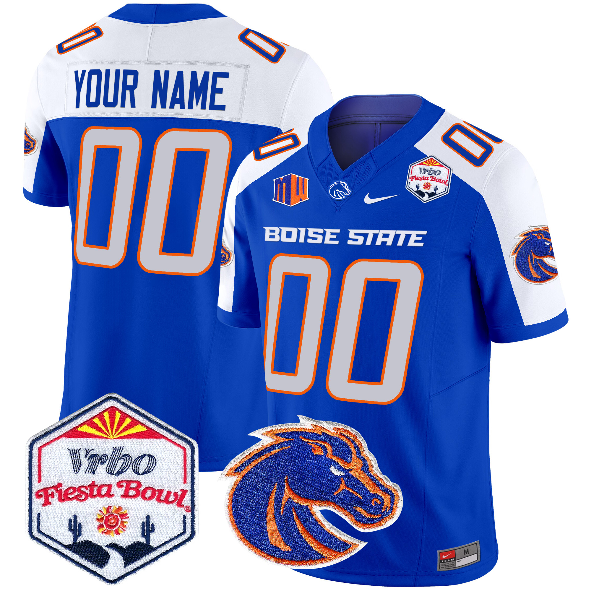 Boise State Broncos 2025 The Fiesta Bowl Patch Vapor Limited Custom Jersey - All Stitched #1 AKGXYGXV