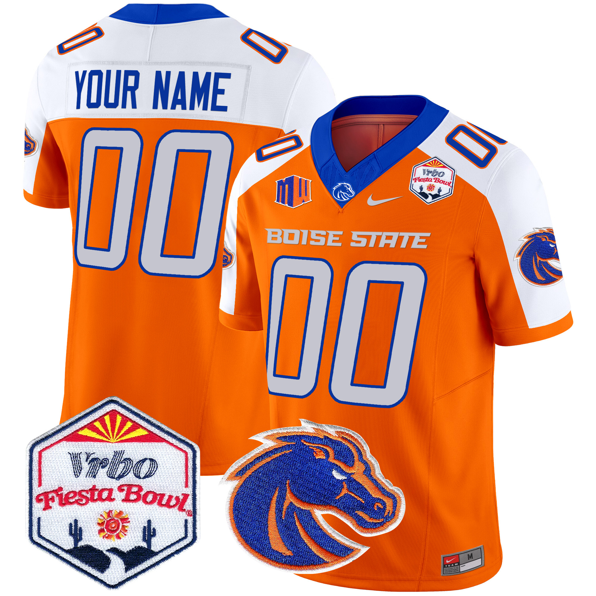Boise State Broncos 2025 The Fiesta Bowl Patch Vapor Limited Custom Jersey - All Stitched #2 BIK0JGXV