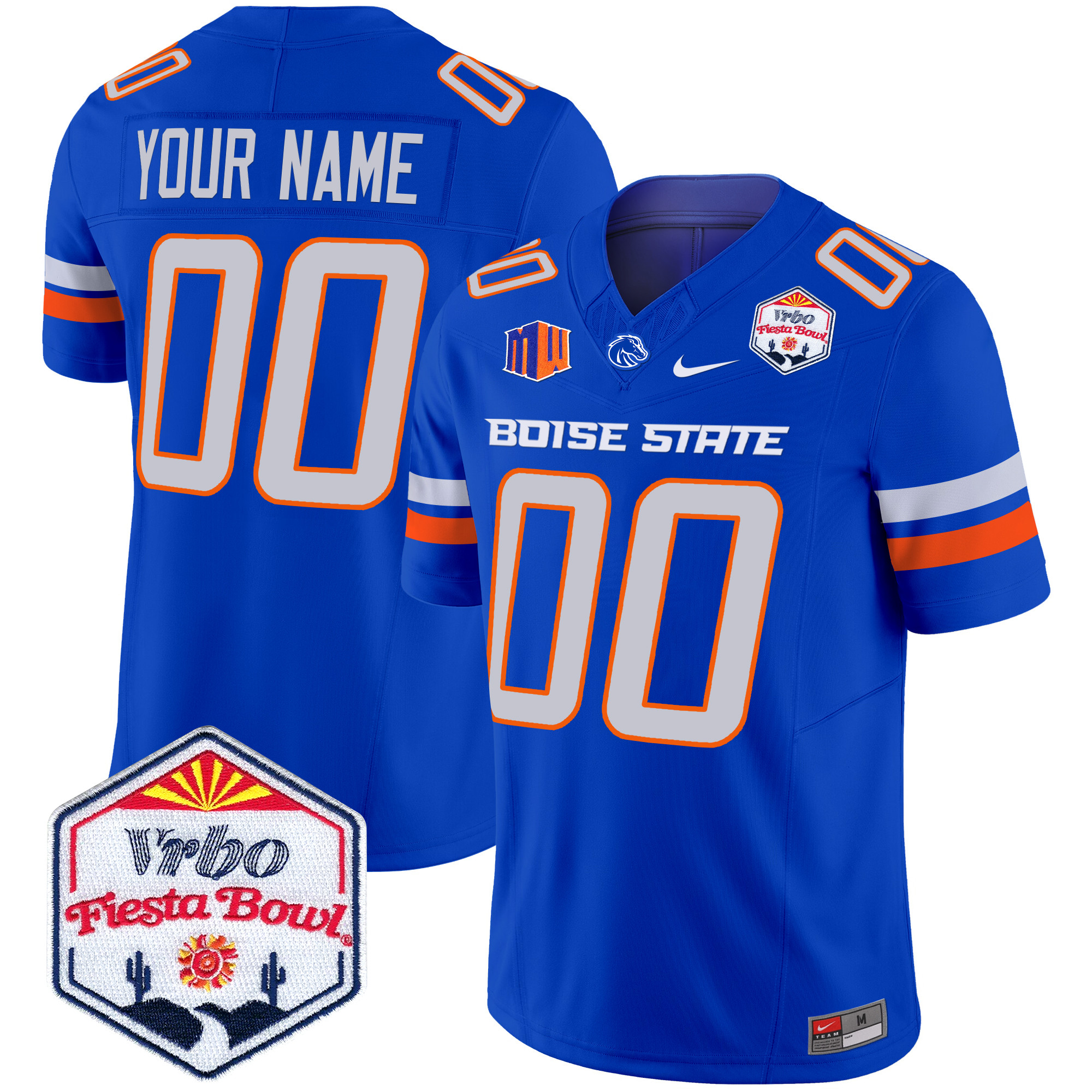 Boise State Broncos 2025 The Fiesta Bowl Patch Vapor Limited Custom Jersey - All Stitched #3 HVKP7GXV
