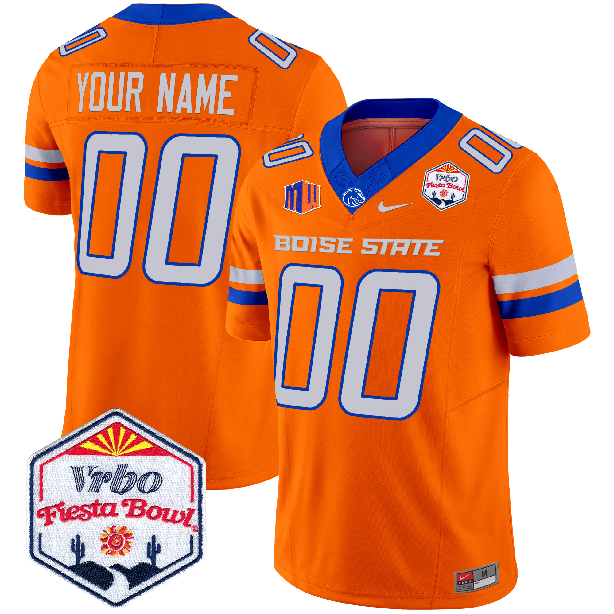 Boise State Broncos 2025 The Fiesta Bowl Patch Vapor Limited Custom Jersey - All Stitched #4 8JMWCGXV