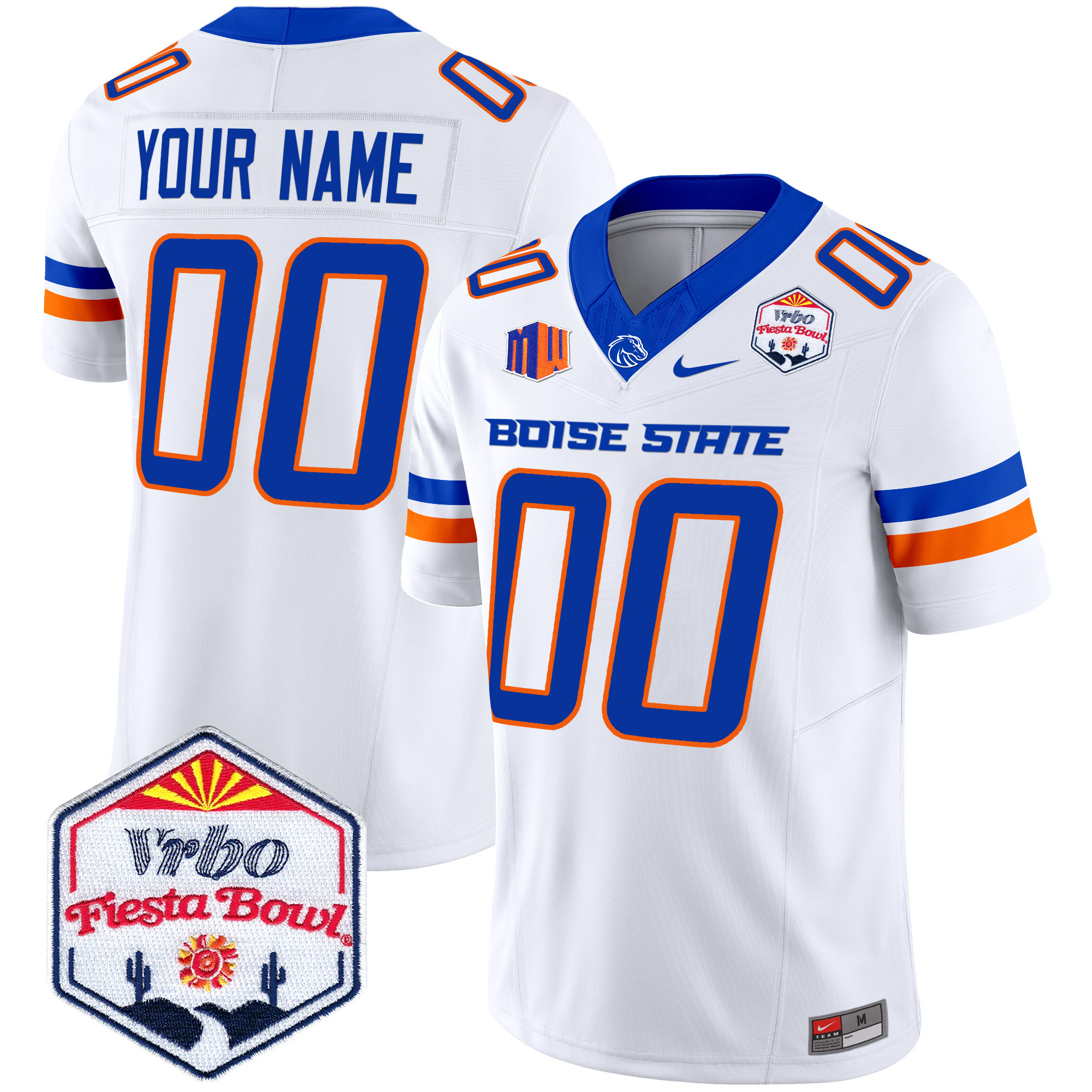 Boise State Broncos 2025 The Fiesta Bowl Patch Vapor Limited Custom Jersey - All Stitched #5 P4XXUGXV