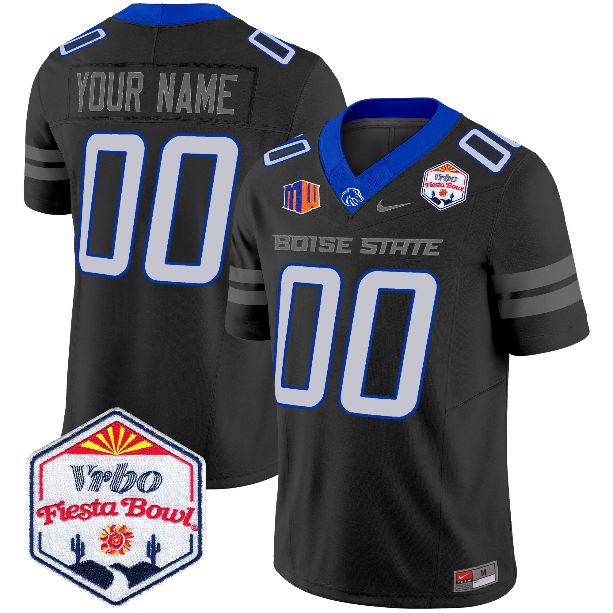 Boise State Broncos 2025 The Fiesta Bowl Patch Vapor Limited Custom Jersey - All Stitched #6 OGR07GXV