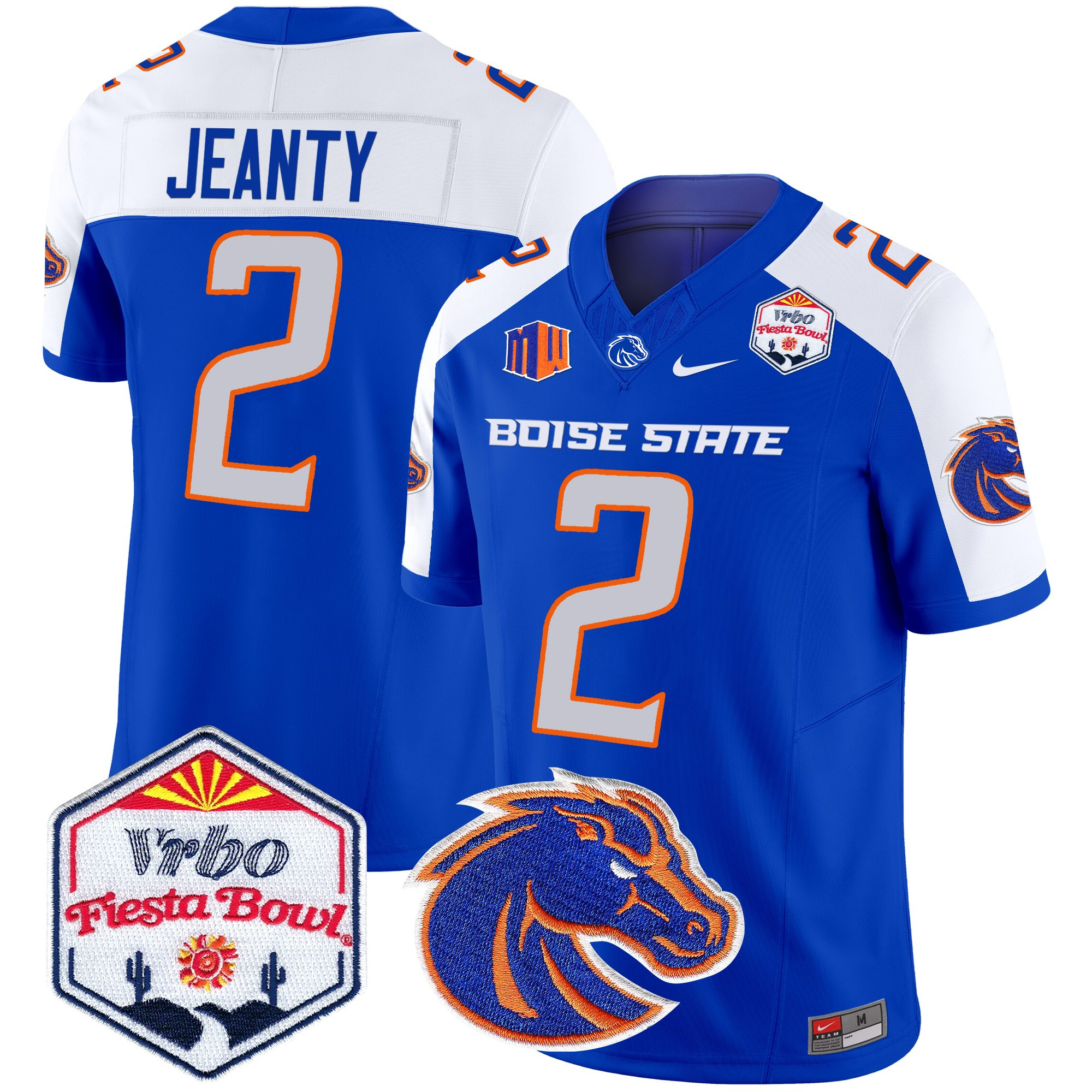 Boise State Broncos 2025 The Fiesta Bowl Patch Vapor Limited Jersey - All Stitched #1 CBIYKGXV