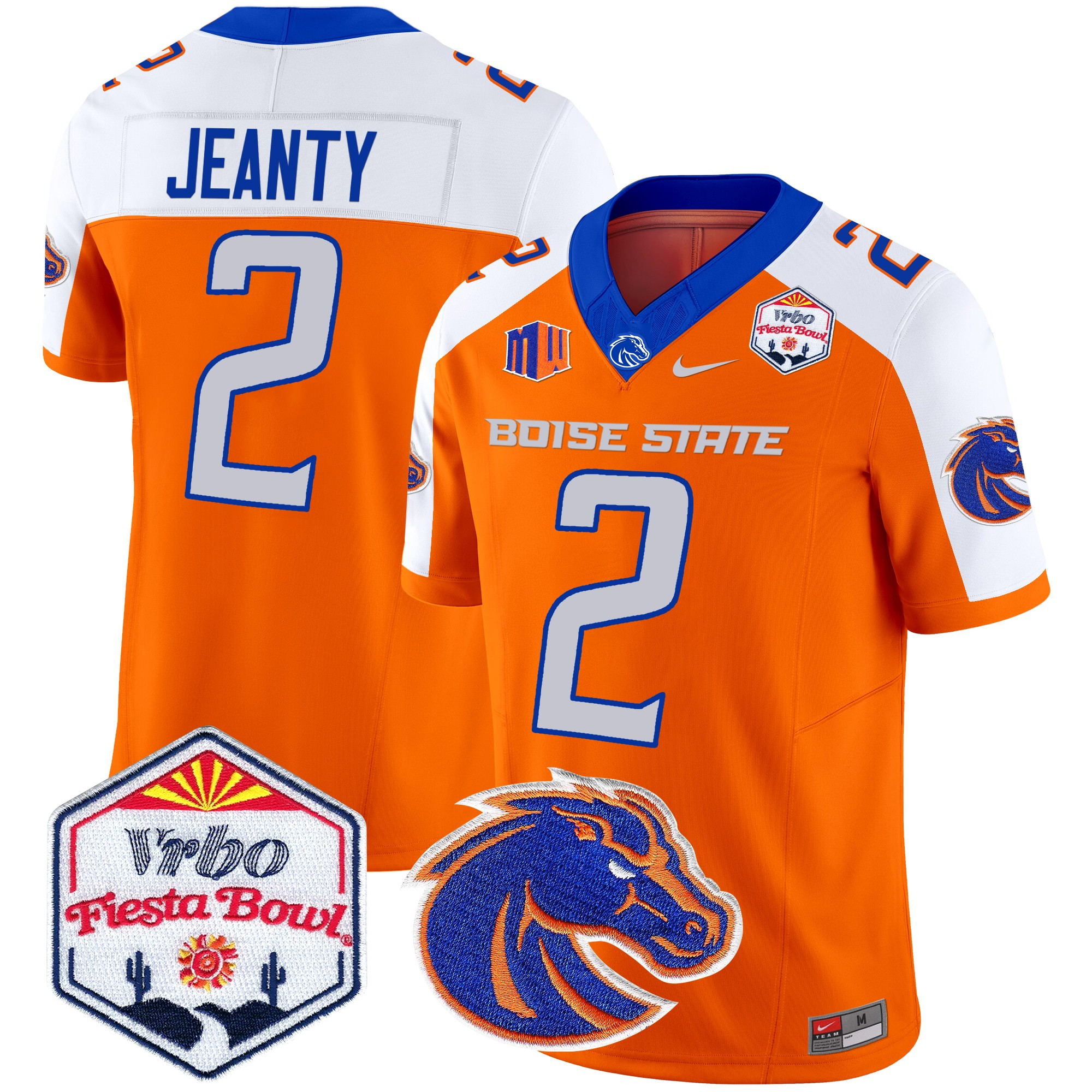 Boise State Broncos 2025 The Fiesta Bowl Patch Vapor Limited Jersey - All Stitched #10 QVNOPGXV