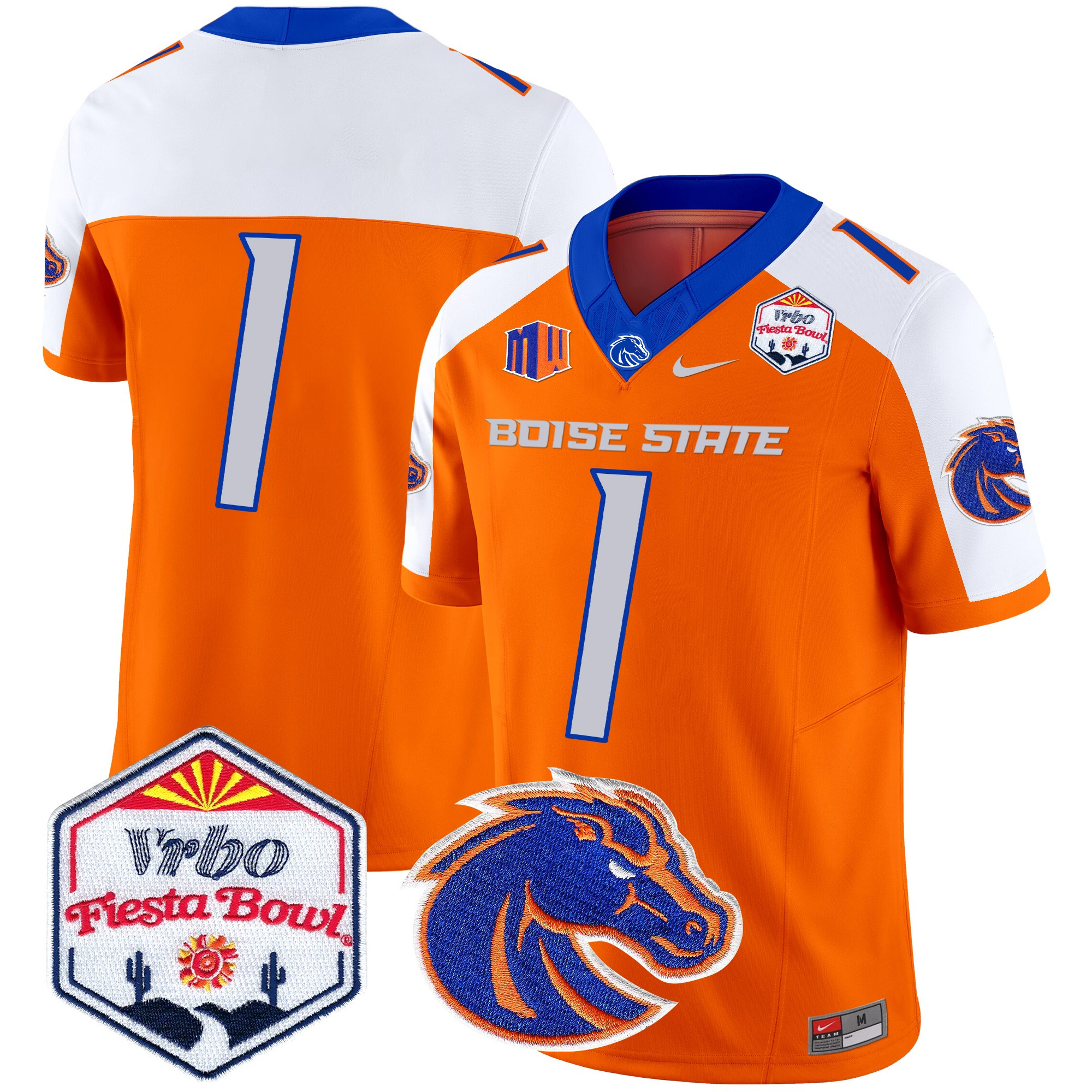 Boise State Broncos 2025 The Fiesta Bowl Patch Vapor Limited Jersey - All Stitched #18 UWETKGXV