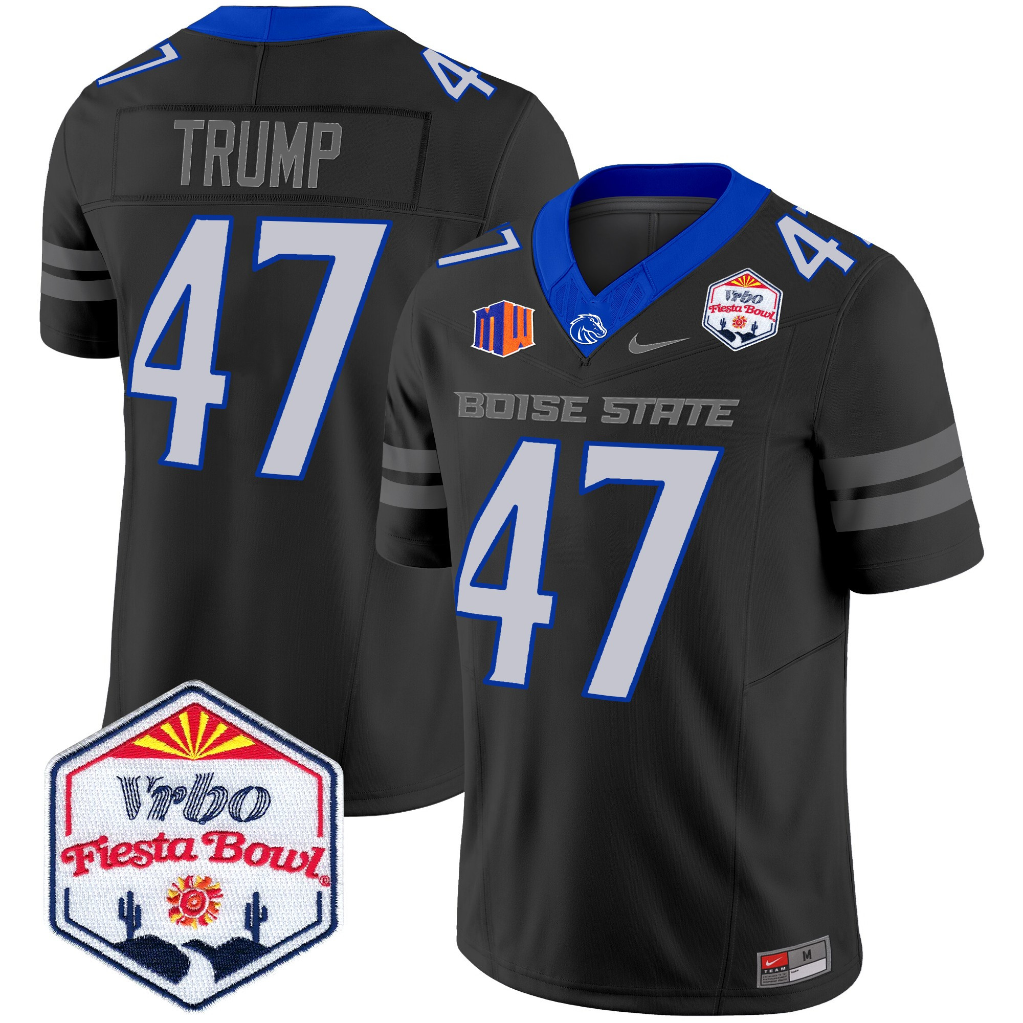 Boise State Broncos 2025 The Fiesta Bowl Patch Vapor Limited Jersey - All Stitched #53 HEPAKGXV