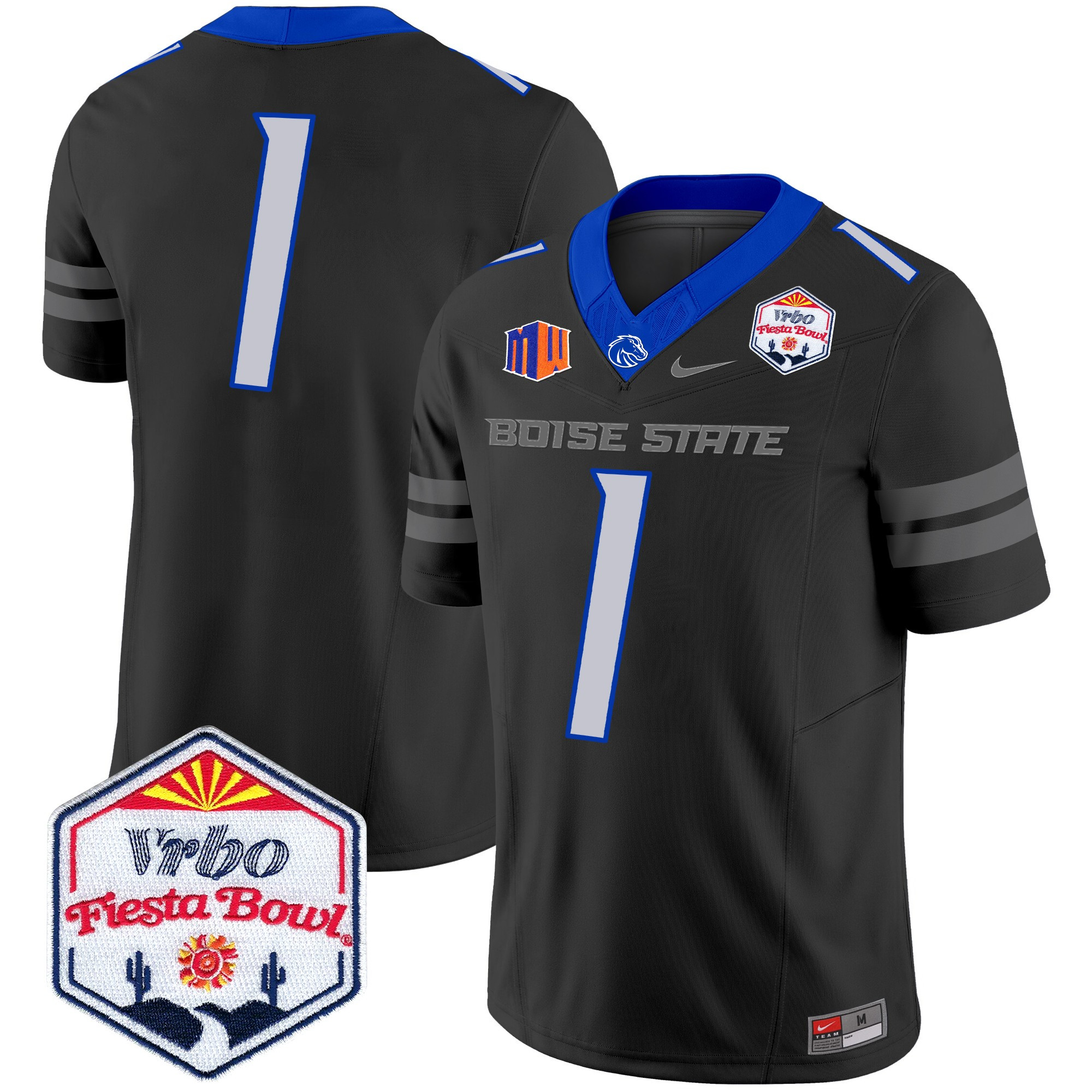 Boise State Broncos 2025 The Fiesta Bowl Patch Vapor Limited Jersey - All Stitched #54 JBEHXGXV
